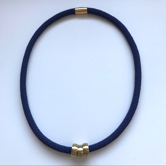 Navy blue rope necklace - Multiple ways to wear - Picture 7 of 13